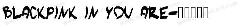 BLACKPINK IN YOU ARE字体转换